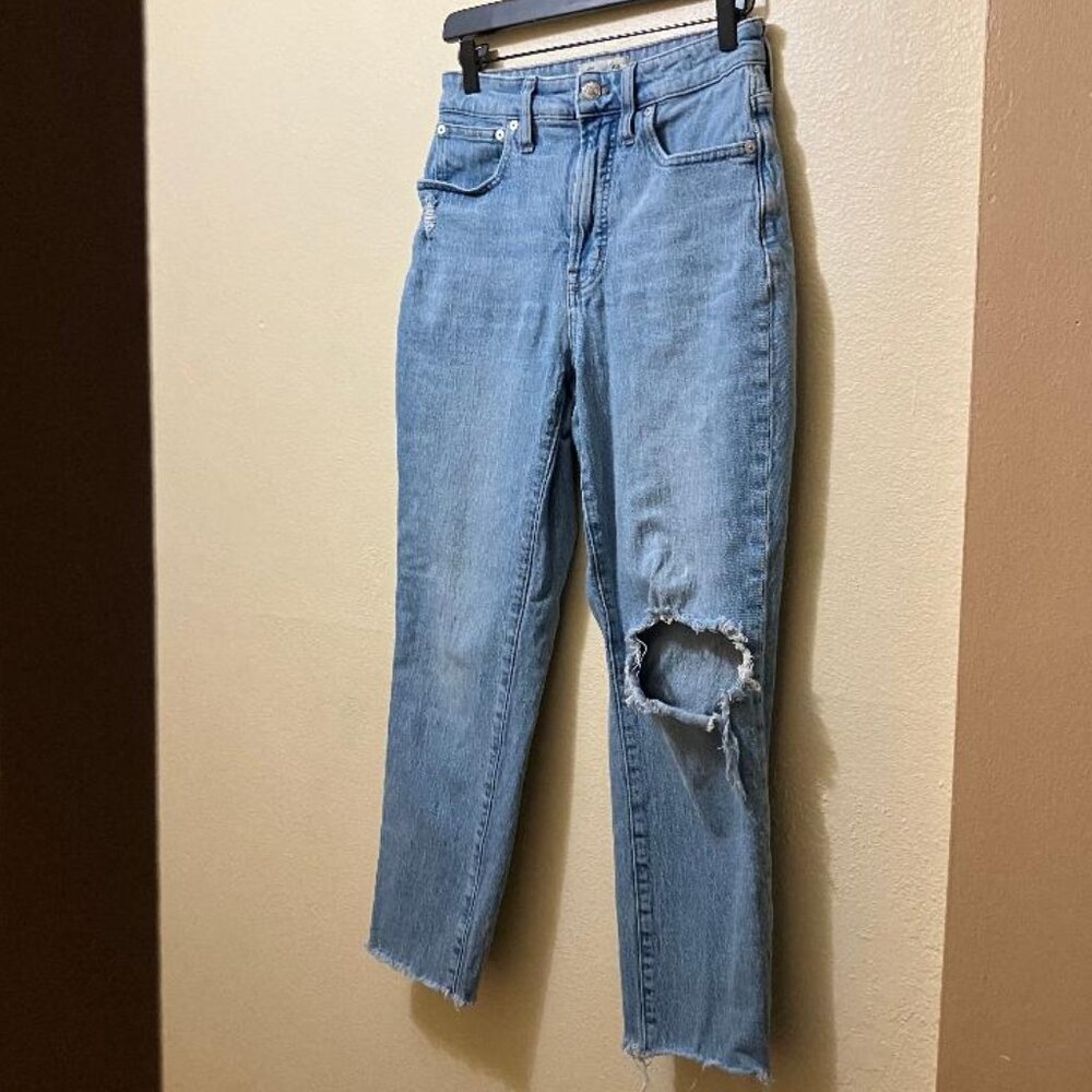 Madewell Women's The Curvy Perfect Vintage Jean Distressed Denim Pants Size 27